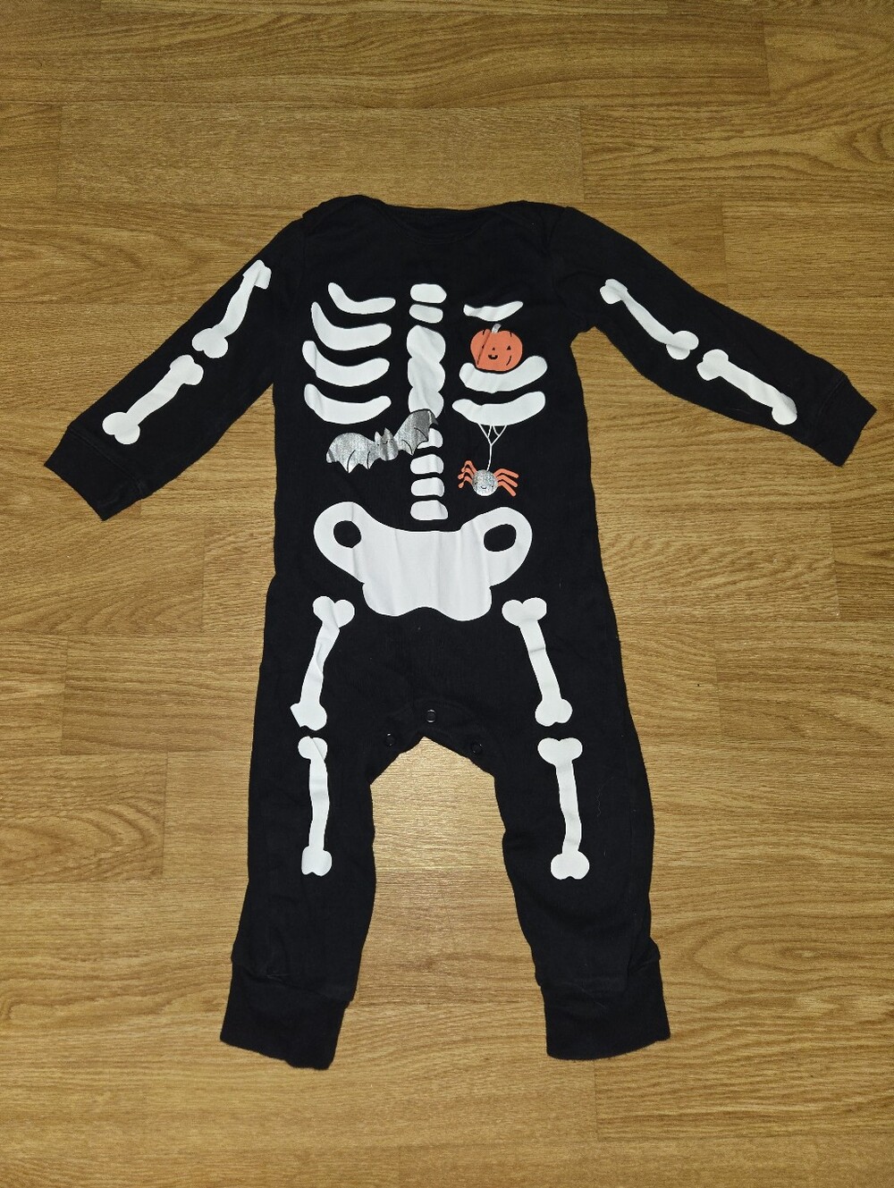 Carter's Cute Baby Skeleton Onsie Bodysuit Halloween Costume Pjs 18 Months